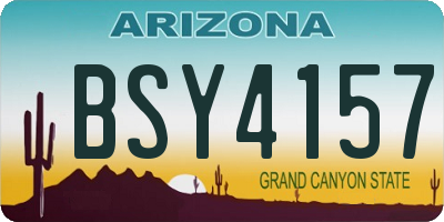 AZ license plate BSY4157