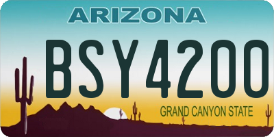 AZ license plate BSY4200