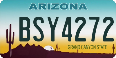 AZ license plate BSY4272