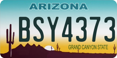 AZ license plate BSY4373