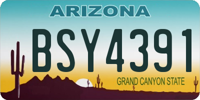 AZ license plate BSY4391
