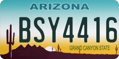 AZ license plate BSY4416