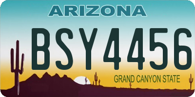 AZ license plate BSY4456