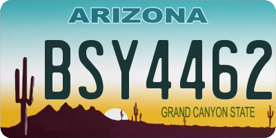 AZ license plate BSY4462
