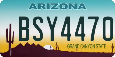 AZ license plate BSY4470