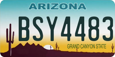 AZ license plate BSY4483