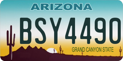 AZ license plate BSY4490
