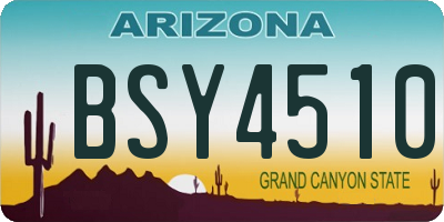 AZ license plate BSY4510