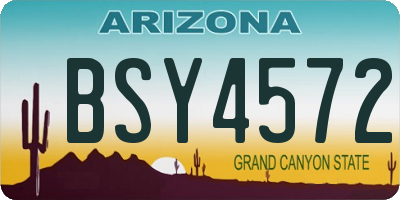 AZ license plate BSY4572
