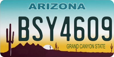AZ license plate BSY4609