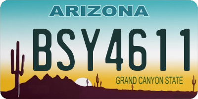 AZ license plate BSY4611