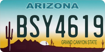 AZ license plate BSY4619