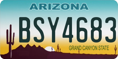 AZ license plate BSY4683