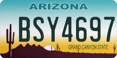 AZ license plate BSY4697