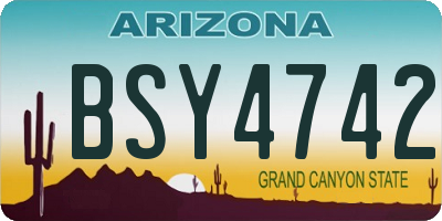 AZ license plate BSY4742