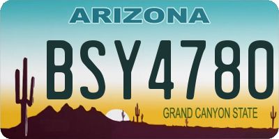 AZ license plate BSY4780