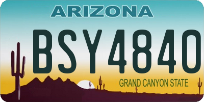 AZ license plate BSY4840
