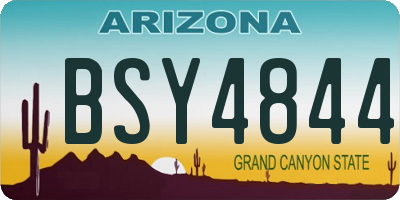 AZ license plate BSY4844