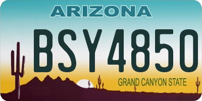 AZ license plate BSY4850
