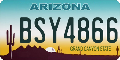 AZ license plate BSY4866