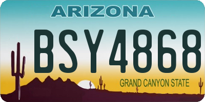 AZ license plate BSY4868