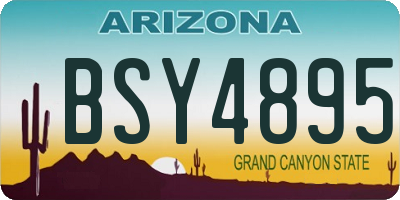 AZ license plate BSY4895