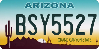 AZ license plate BSY5527