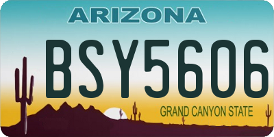 AZ license plate BSY5606