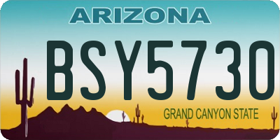 AZ license plate BSY5730