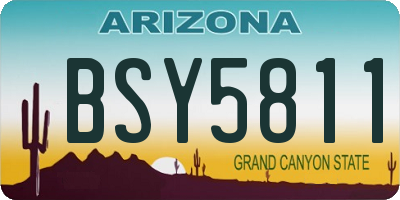 AZ license plate BSY5811