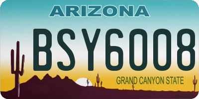 AZ license plate BSY6008