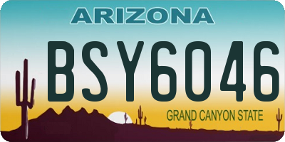 AZ license plate BSY6046