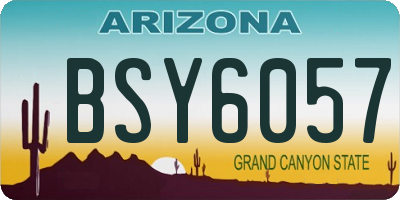 AZ license plate BSY6057