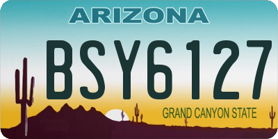 AZ license plate BSY6127