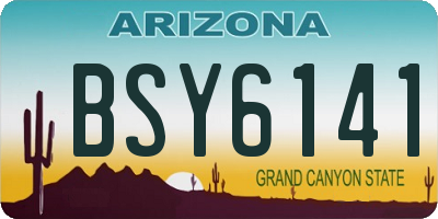 AZ license plate BSY6141