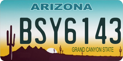 AZ license plate BSY6143