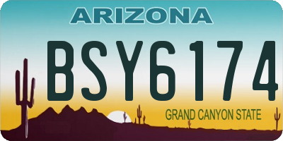 AZ license plate BSY6174