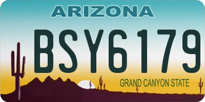 AZ license plate BSY6179