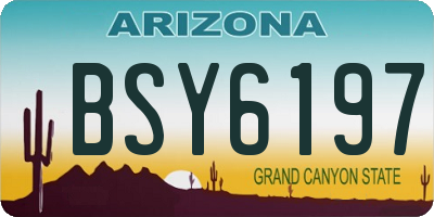 AZ license plate BSY6197