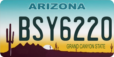 AZ license plate BSY6220