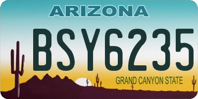 AZ license plate BSY6235