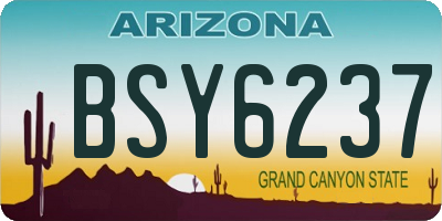 AZ license plate BSY6237