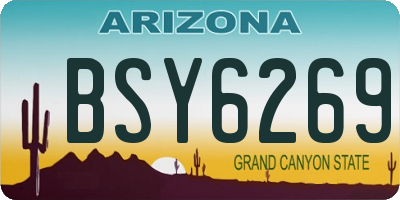 AZ license plate BSY6269