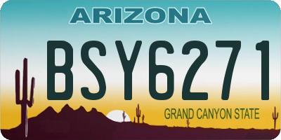 AZ license plate BSY6271