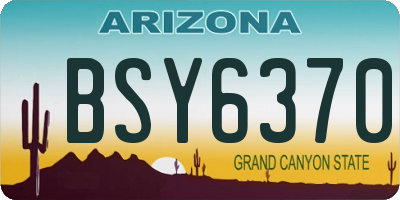 AZ license plate BSY6370
