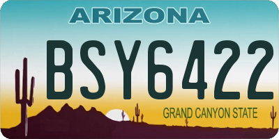 AZ license plate BSY6422