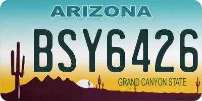 AZ license plate BSY6426