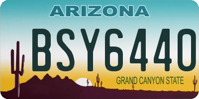 AZ license plate BSY6440