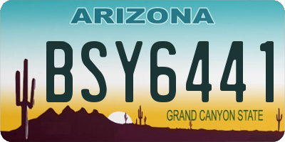AZ license plate BSY6441