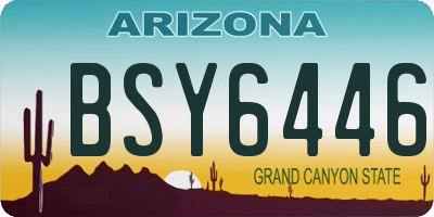 AZ license plate BSY6446